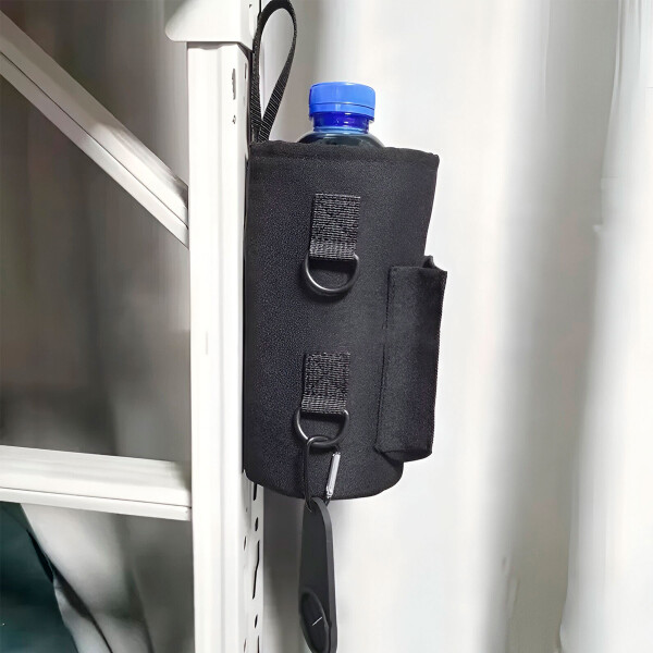 Bolso De Gimnasio Soporte Magnético P/ Botella Morral Correa Color Negro