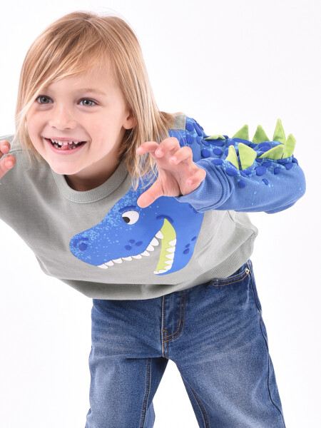 BUZO REX VERDE GRISACEO