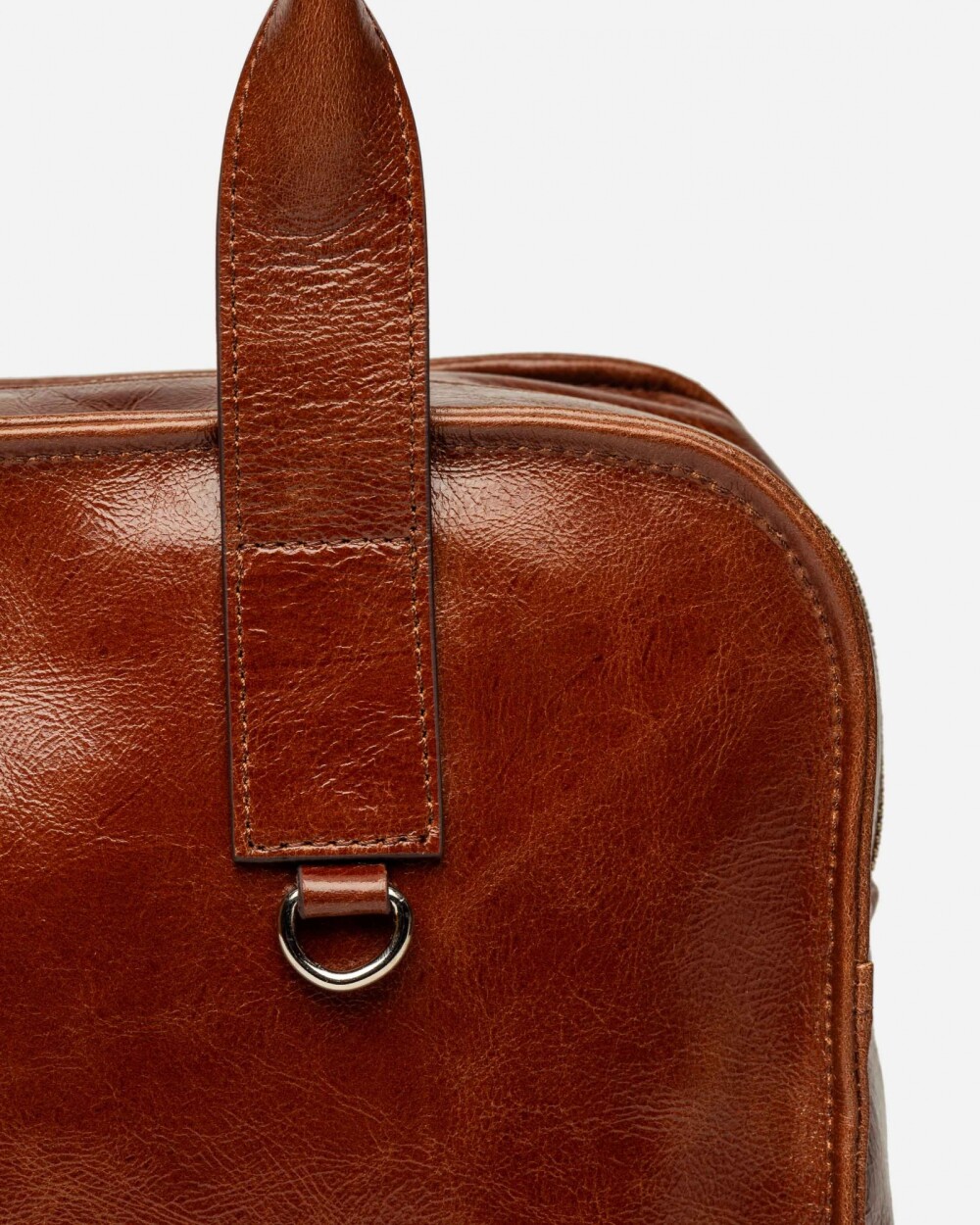 Bolso Capri en cuero arrugado Cuoio
