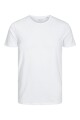 Camiseta básica regular fit de algodón y lycra Optical White