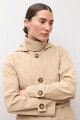 Trench clásico capucha desmontable beige
