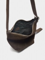 Bolso Bandolera De Piel Lisa marron