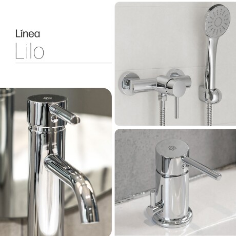 Juego Completo De Griferia De Baño Linea Lilo Fv CROMO