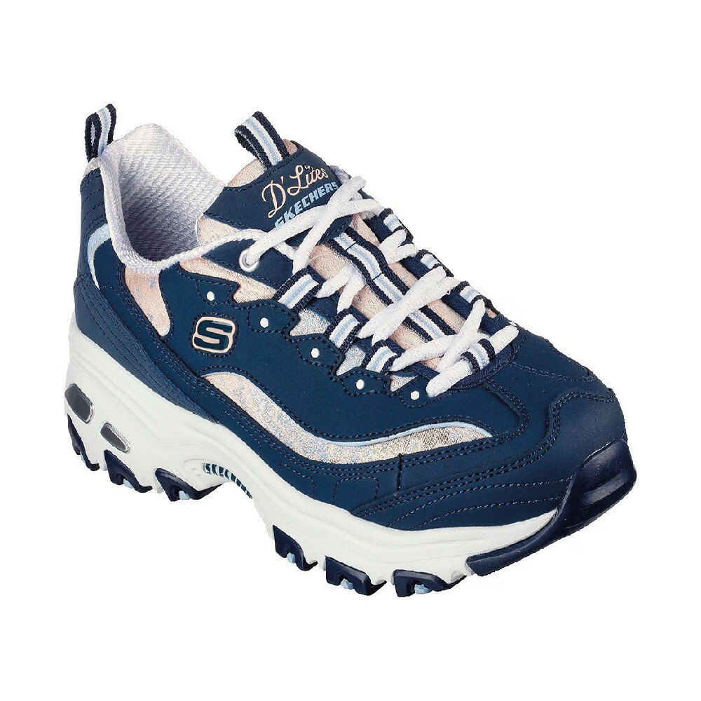 DLites Splendid Jou - Mujer Navy Leather/Multi Mesh/Trim