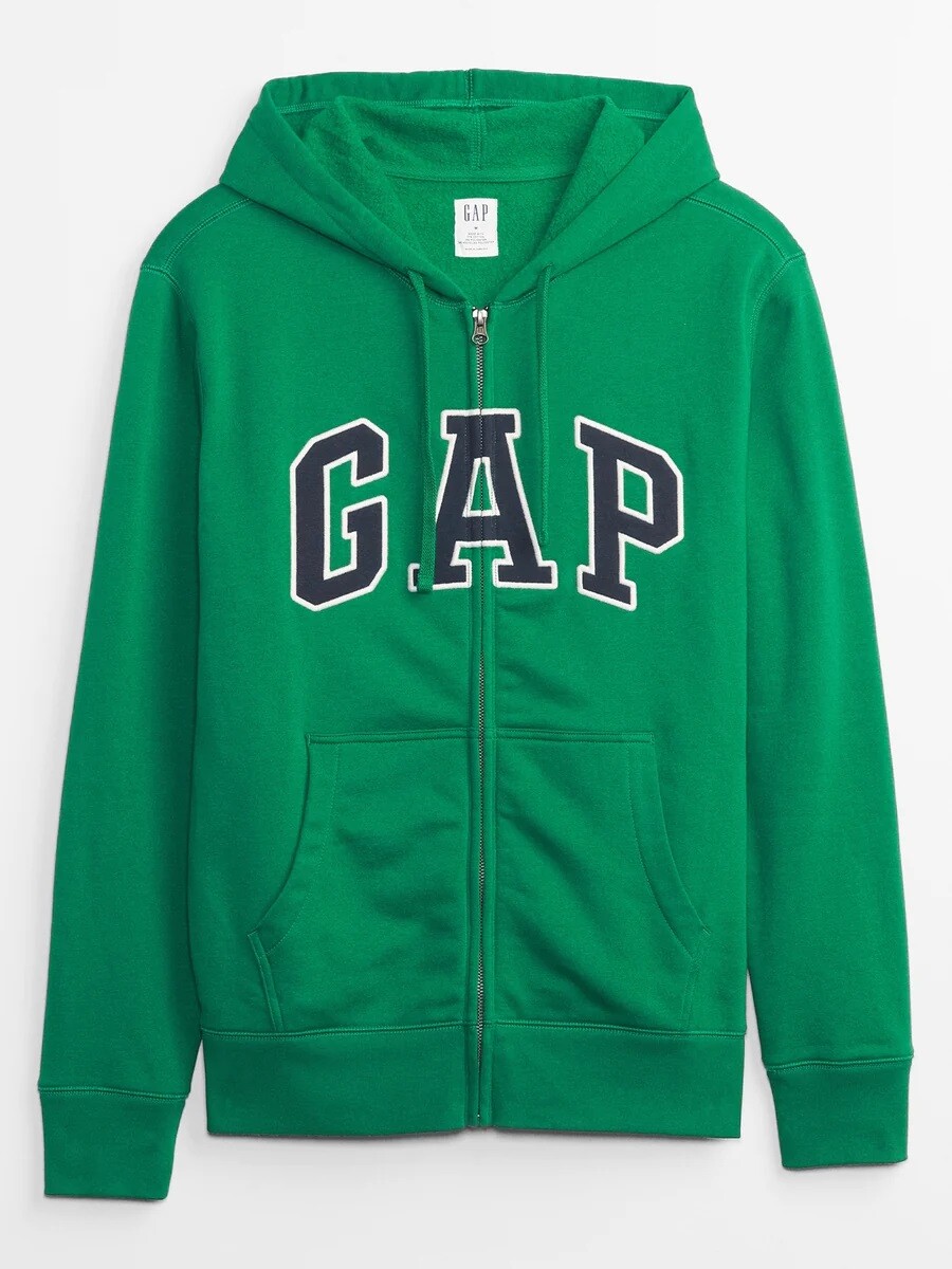 Canguro Con Cierre Logo Gap Hombre - Holiday Green 