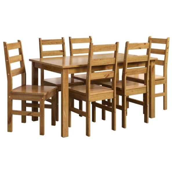 JUEGO DE COMEDOR 6 SILLAS NOGAL - BELLA JUEGO DE COMEDOR 6 SILLAS NOGAL - BELLA
