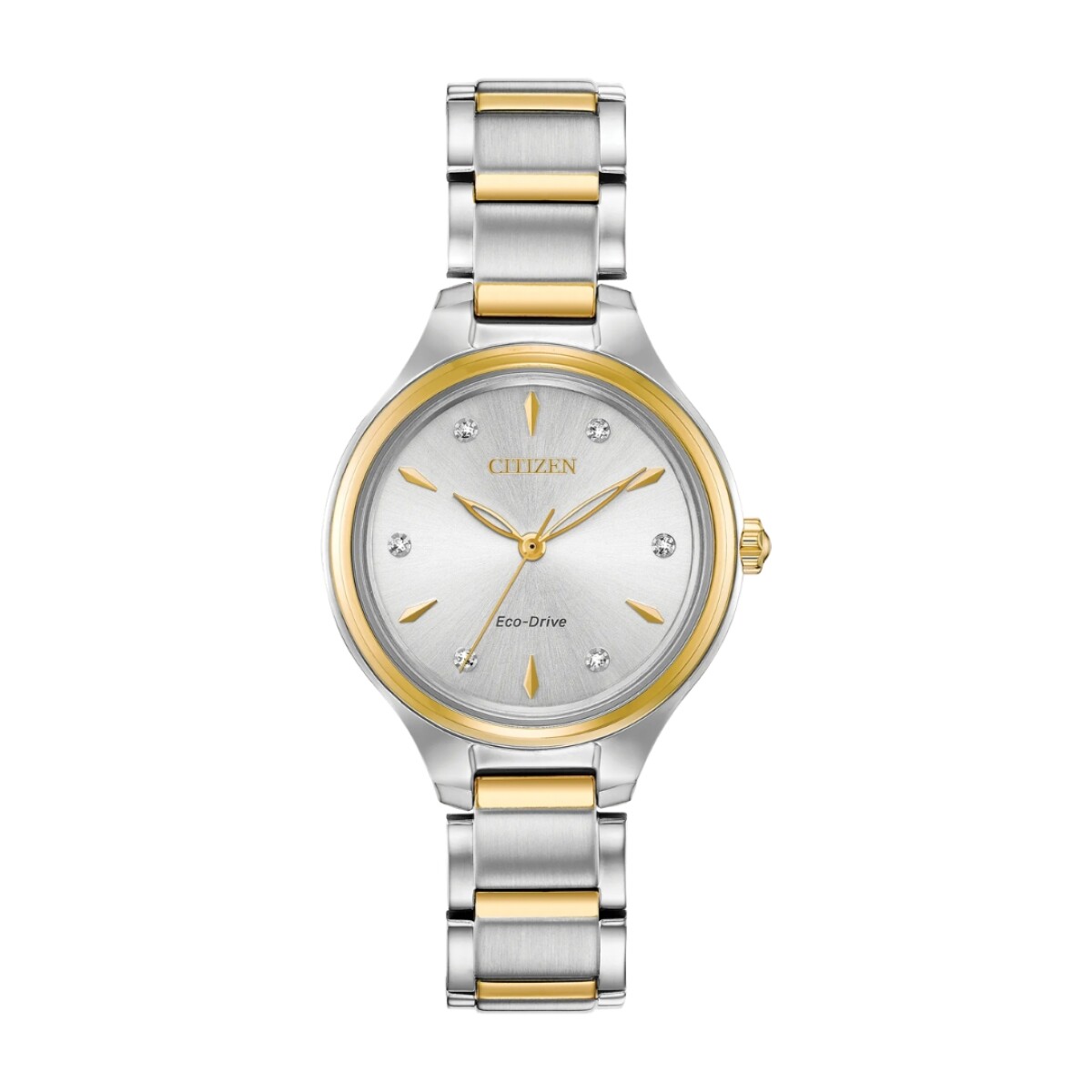 Reloj Citizen Eco-Drive FE2104-50A para dama con correa de acero - Plateado 
