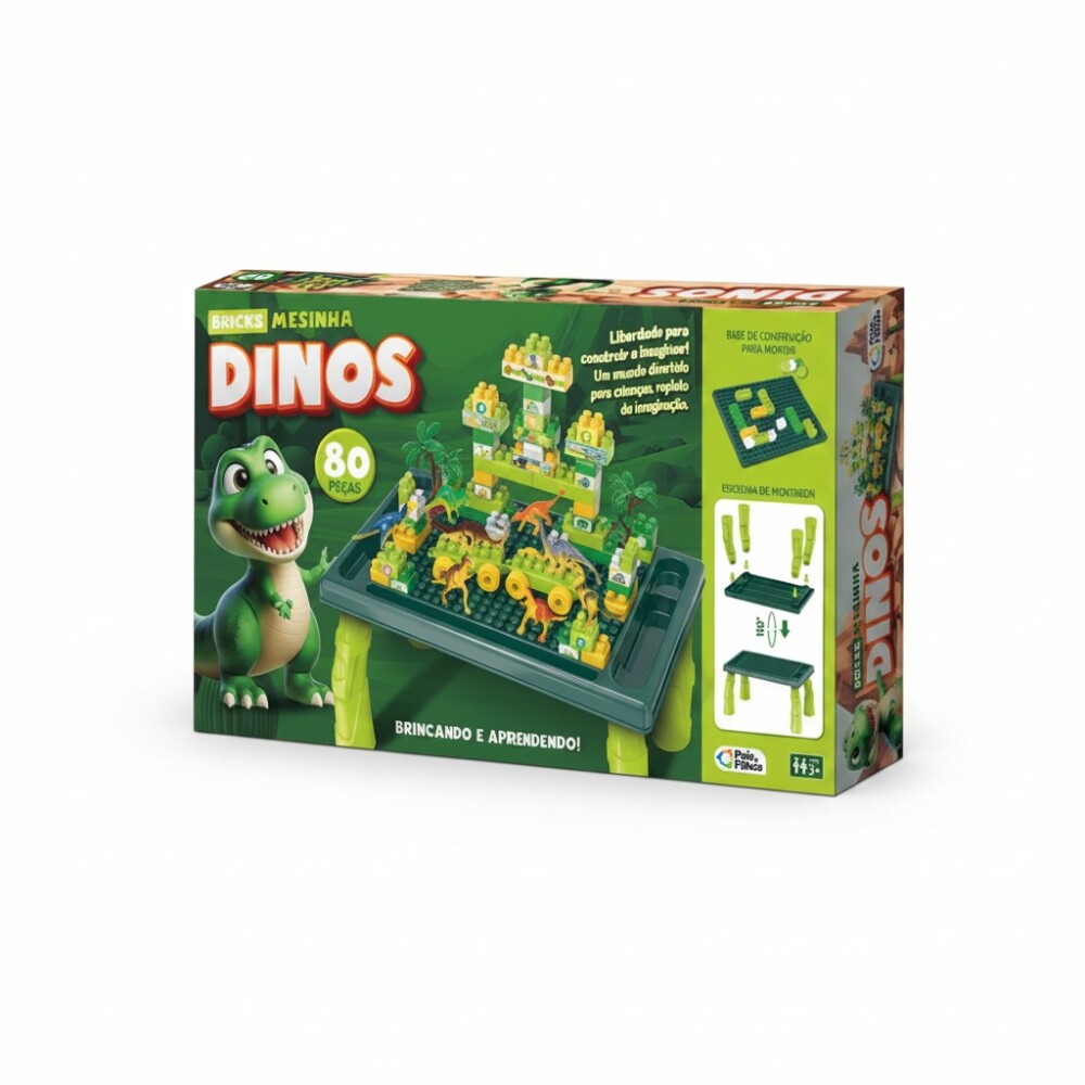 Mesa de bloques construccion P&F dinosaurios
