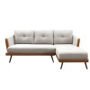 Sofá Con Chaise - Triunfo - 3 Cuerpos Marrón y beige Chaise Izquierdo