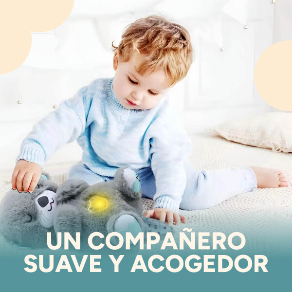 Peluche Nutria Bebé Respira Y Relaja Dormir Niño Tendencia Color Variante Gris