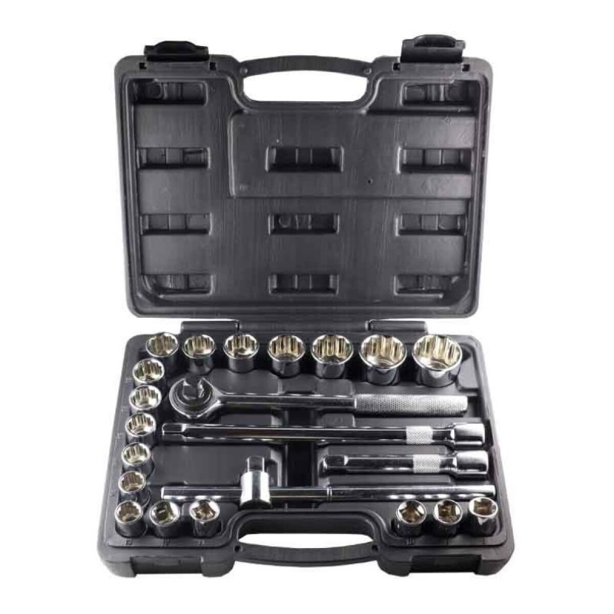 JUEGO BOCALLAVE DE ENCASTRE 1/2 22 PIEZAS CON ACCESORIOS GDX VALIJA HW-22CS122 