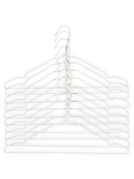 Perchas TONNI L43cm 10 unidades blanco Perchas TONNI L43cm 10 unidades blanco