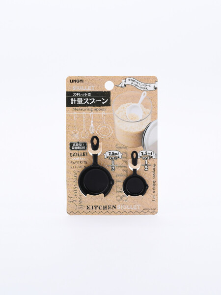 CUCHARAS MEDIDORAS SARTEN SET X 2 NEGRO