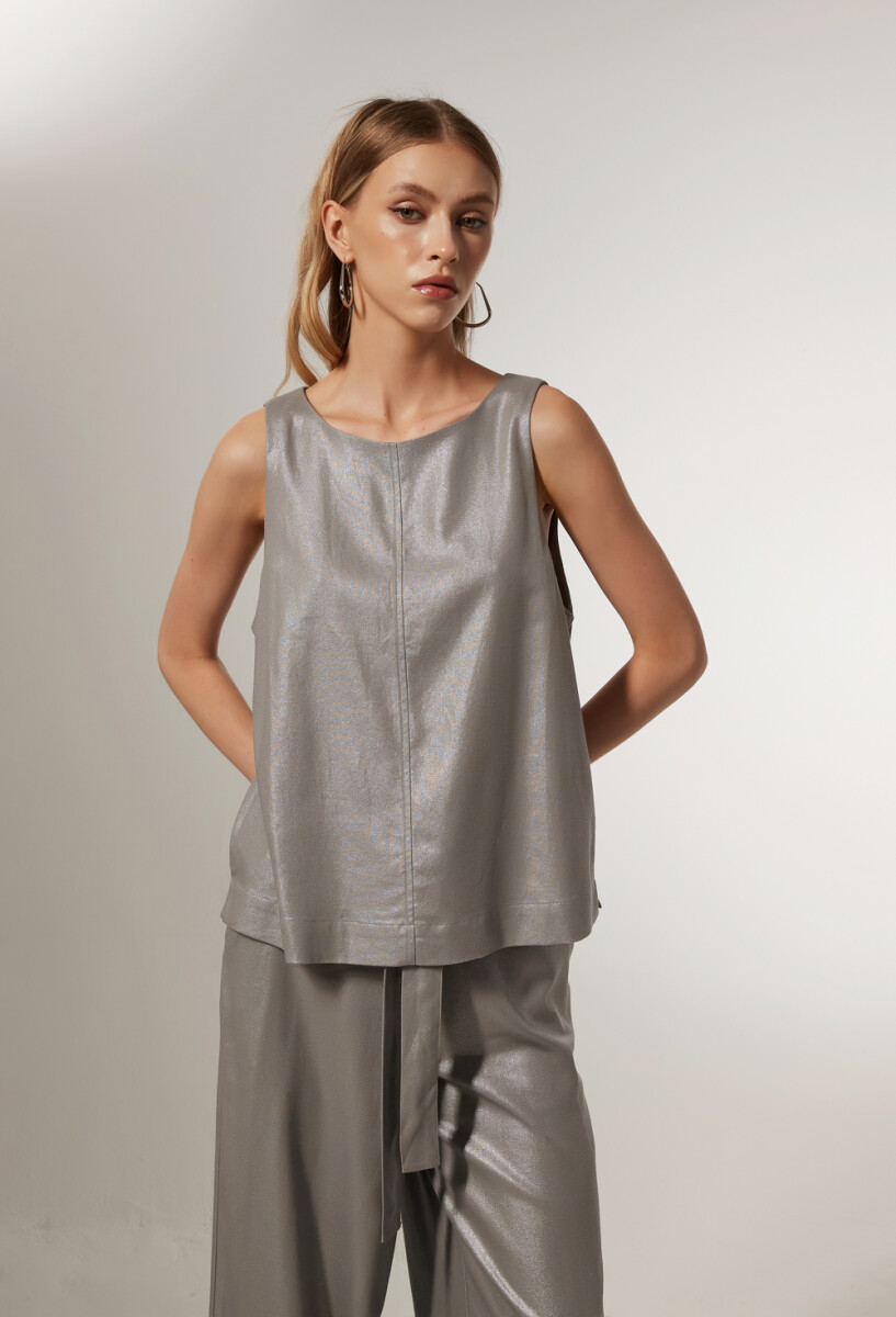 Musculosa Cariño - Plateado 