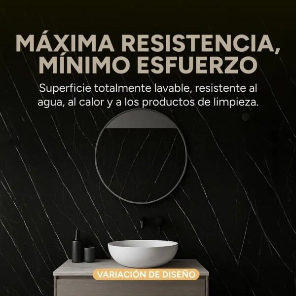 Placa PVC Símil Mármol 3mm Con Detalle Área Útil 2,20×1,22m Mármol Blanco Gris