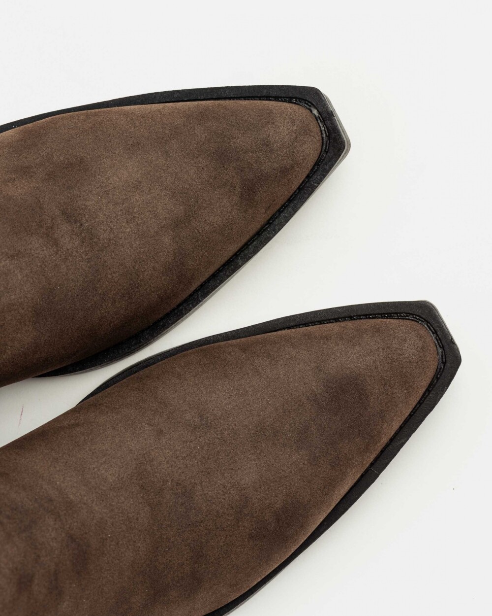 Bota caña baja Jolene en efecto gamuza Marron