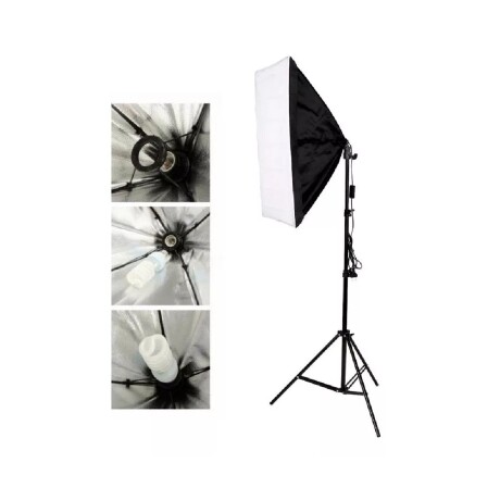 Softbox Luz para Fotografia o Video Con Atril 1 Portalamparas Softbox Luz para Fotografia o Video Con Atril 1 Portalamparas