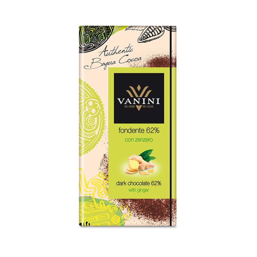 Chocolate amargo con jengibre 62% Vanini Chocolate amargo con jengibre 62% Vanini