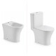 Juego De Loza Sanitaria Inodoro Bidet Y Mochila Anori Blanco