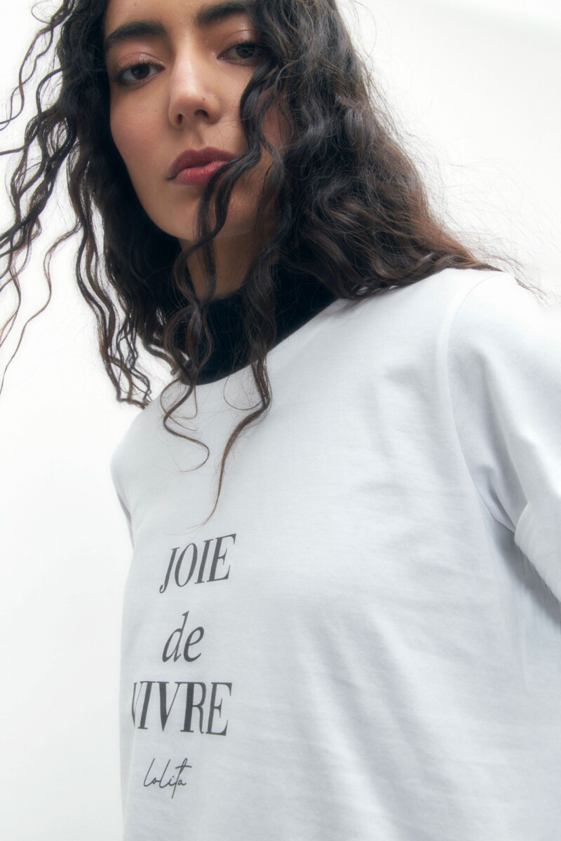 Remera estampada joie de vivre blanco