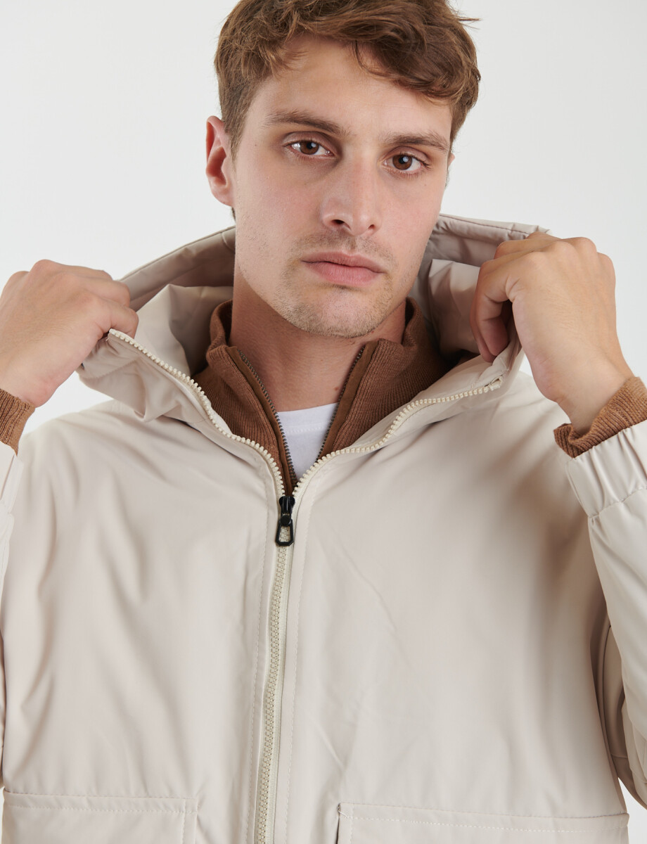 300221 CAMPERA HARRINGTON LABEL Blanco