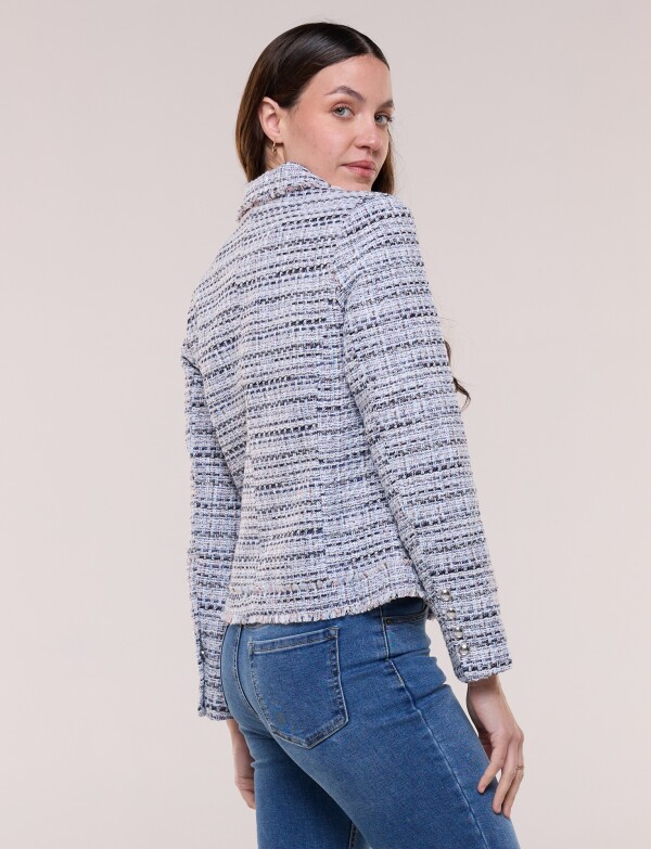 Chaqueta Bouclé Tweed MULTI/AZUL