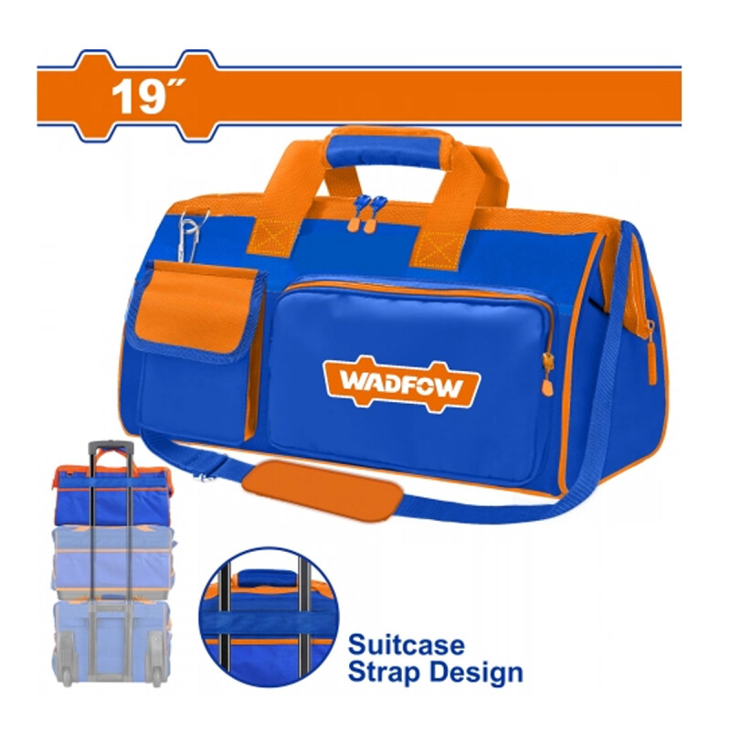 BOLSO PARA HERRAMIENTAS 19PULG POLIÉSTER 600D 16 KG WADFOW COLOR AZUL BOLSO PARA HERRAMIENTAS 19PULG POLIÉSTER 600D 16 KG WADFOW COLOR AZUL