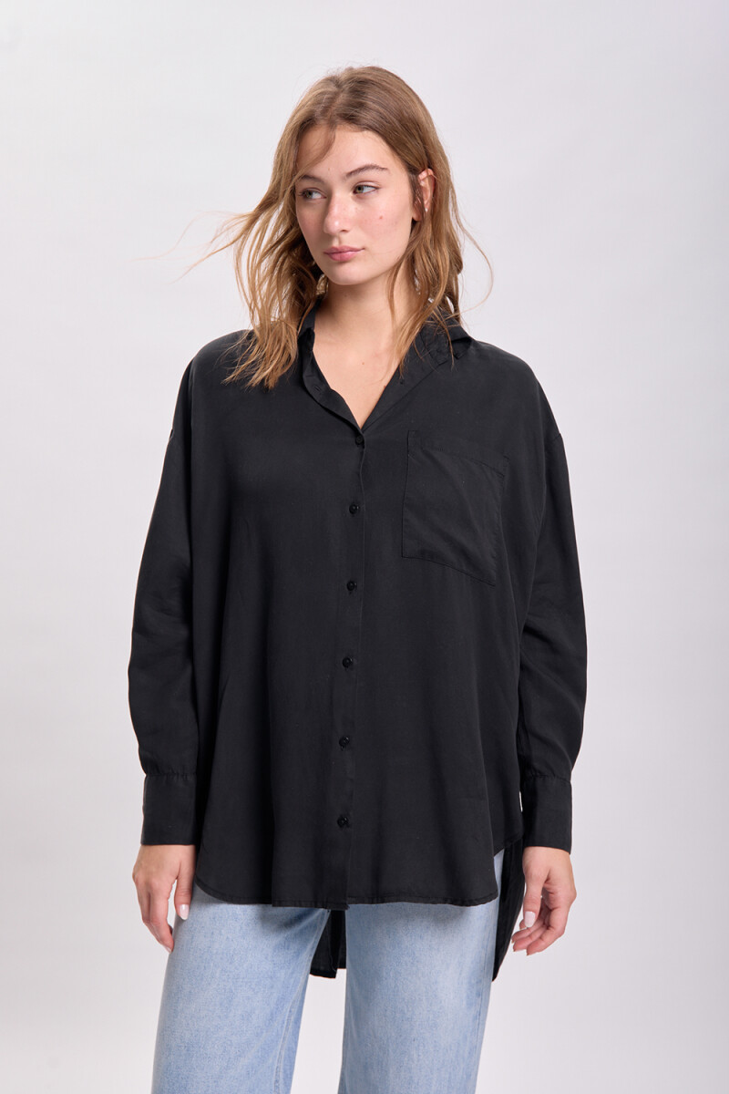 Camisa lyocell Negro