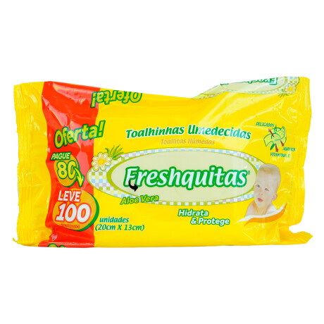 Toallas humedas para bebe Freshquitas 100 unidades Toallas humedas para bebe Freshquitas 100 unidades