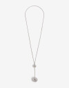 Collares Largos Metal Collar Largo Bolón - Plateado Rodio