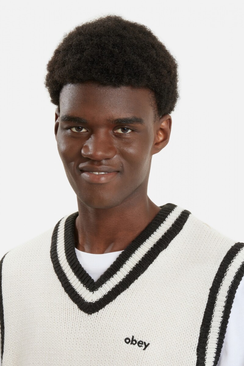 OBEY ALDEN SWEATER VEST Blanco
