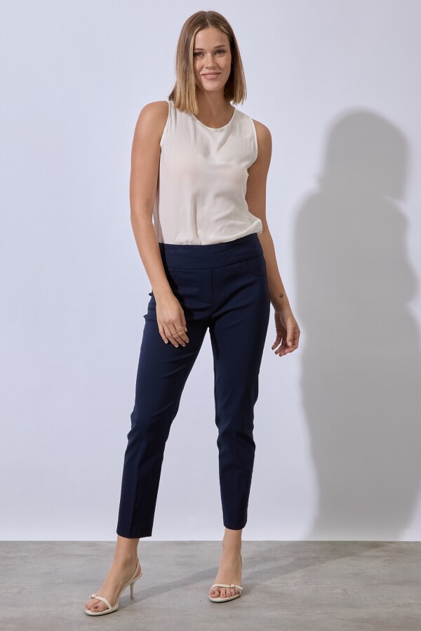 Pantalon Pretina Ancha AZUL