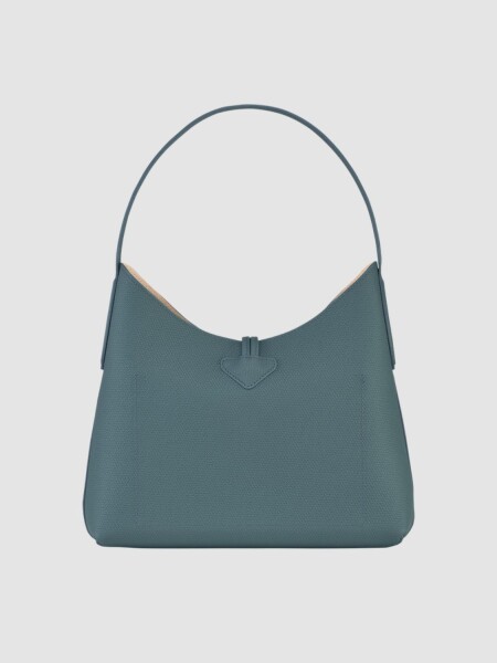 Longchamp -Cartera clásica de cuero, Roseau Essential Azul