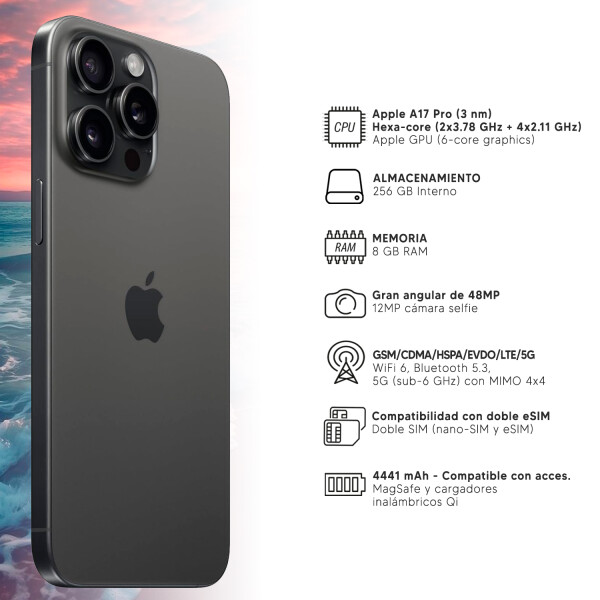Iphone 15 Pro Max 8/256 Gb 5g NEGRO