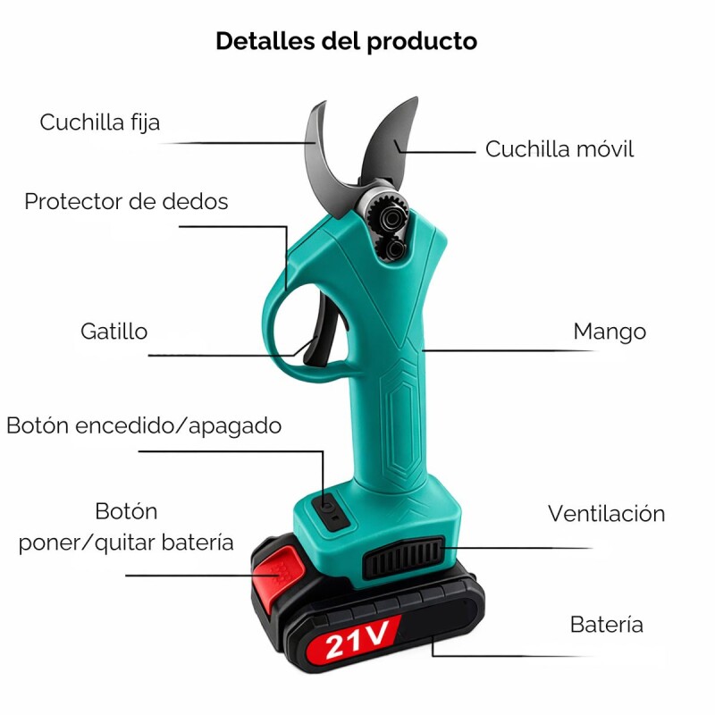 Tijera Podar Eléctrica Inalámbrica Podadora Batería Youhome Tijera Podar Eléctrica Inalámbrica Podadora Batería Youhome