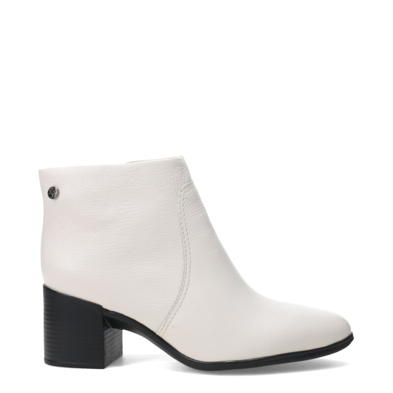 Botas de Mujer Bottero Caña Baja de Cuero Marfil