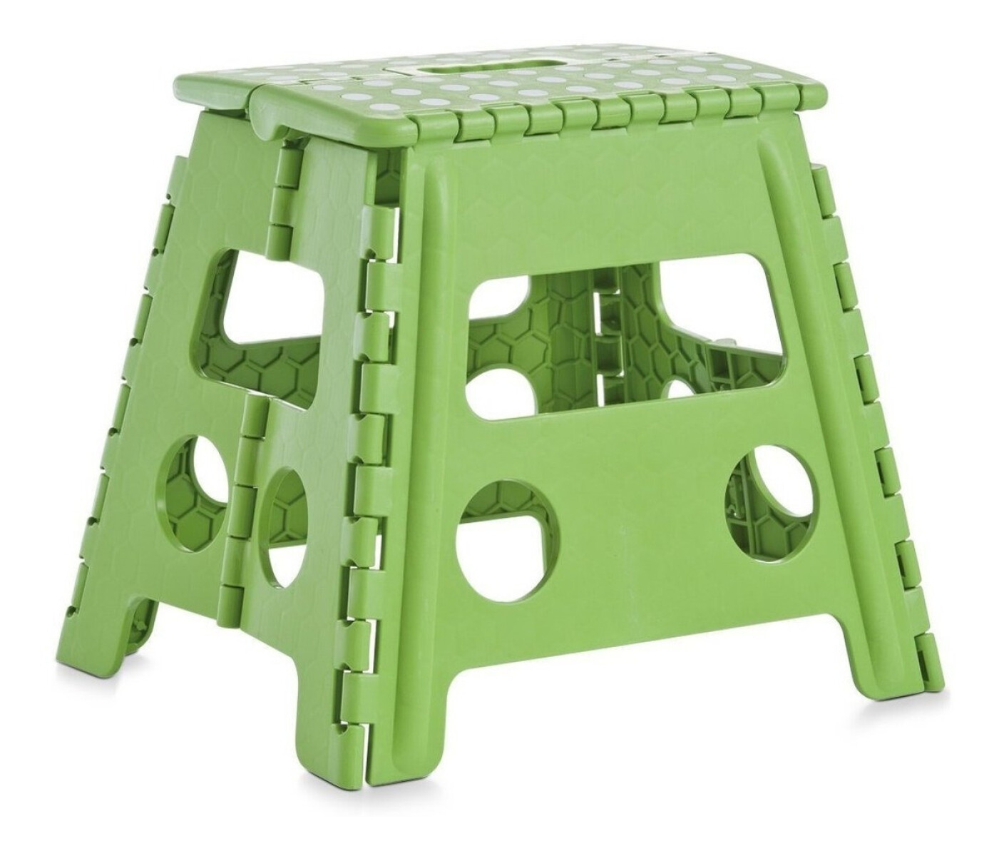 Banco Plegable Multiuso Resistente Banquito 32 Cm Alto 90 Kg - Color Variante Verde 
