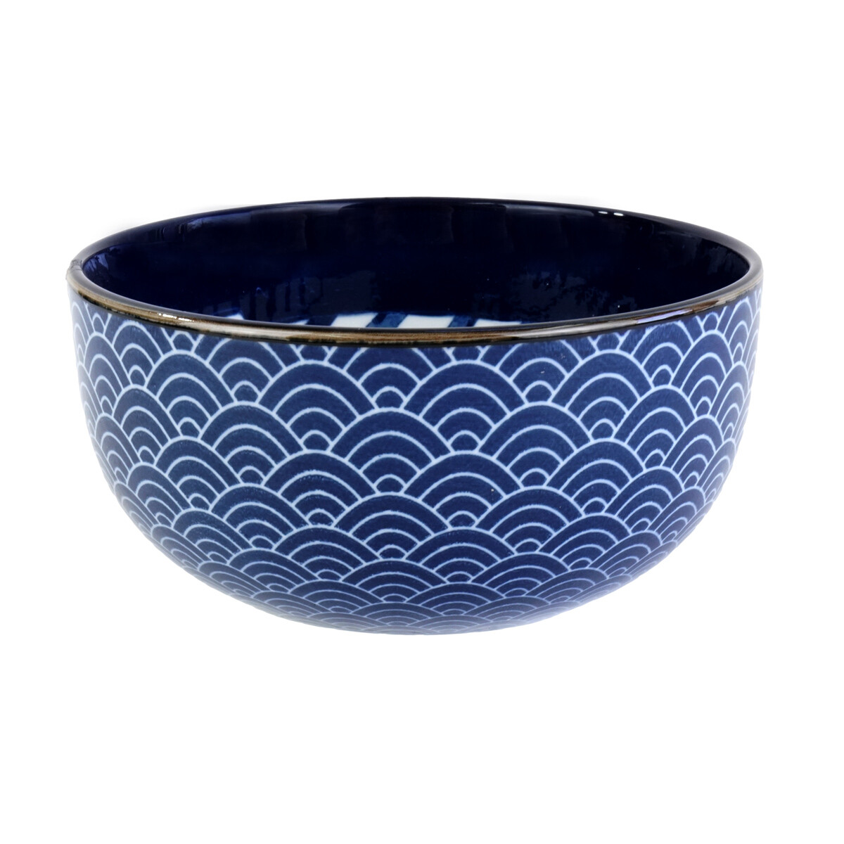 BOWL CERAMICA COLOR C/DISEÑO INTERIOR Y EXTERIOR 