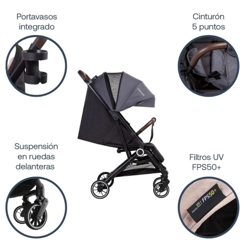 Coche De Paseo Micro Bebesit Compacto De Viaje Beige