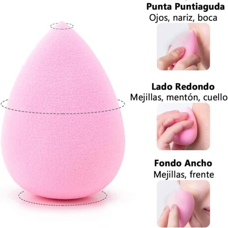 Set de 4 esponjas para Difuminar Maquillaje Rosado