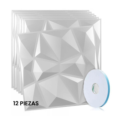 Set X12 Revestimiento 3D Adhesivo Pared 50cm x 50cm Jug004016