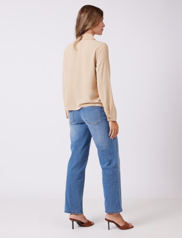 Camisa Bolsillos BEIGE