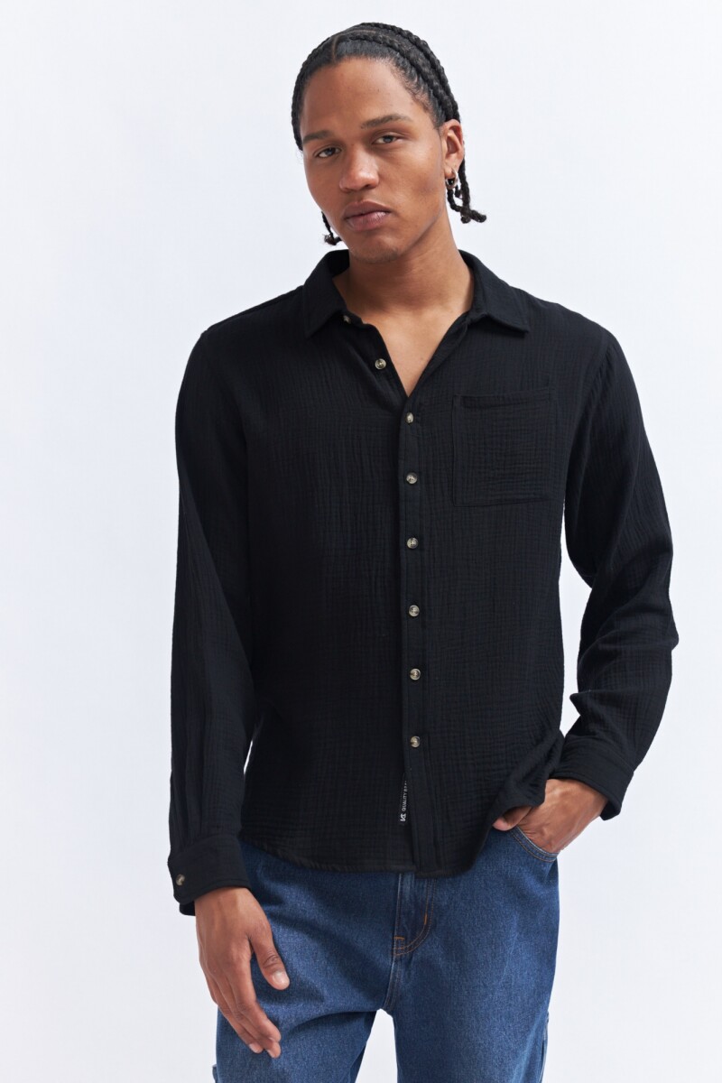 CAMISA LORETO - NEGRO 