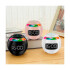 Reloj Despertador Parlante Kimiso Bluetooth USB Luminoso Led Variante Color Blanco
