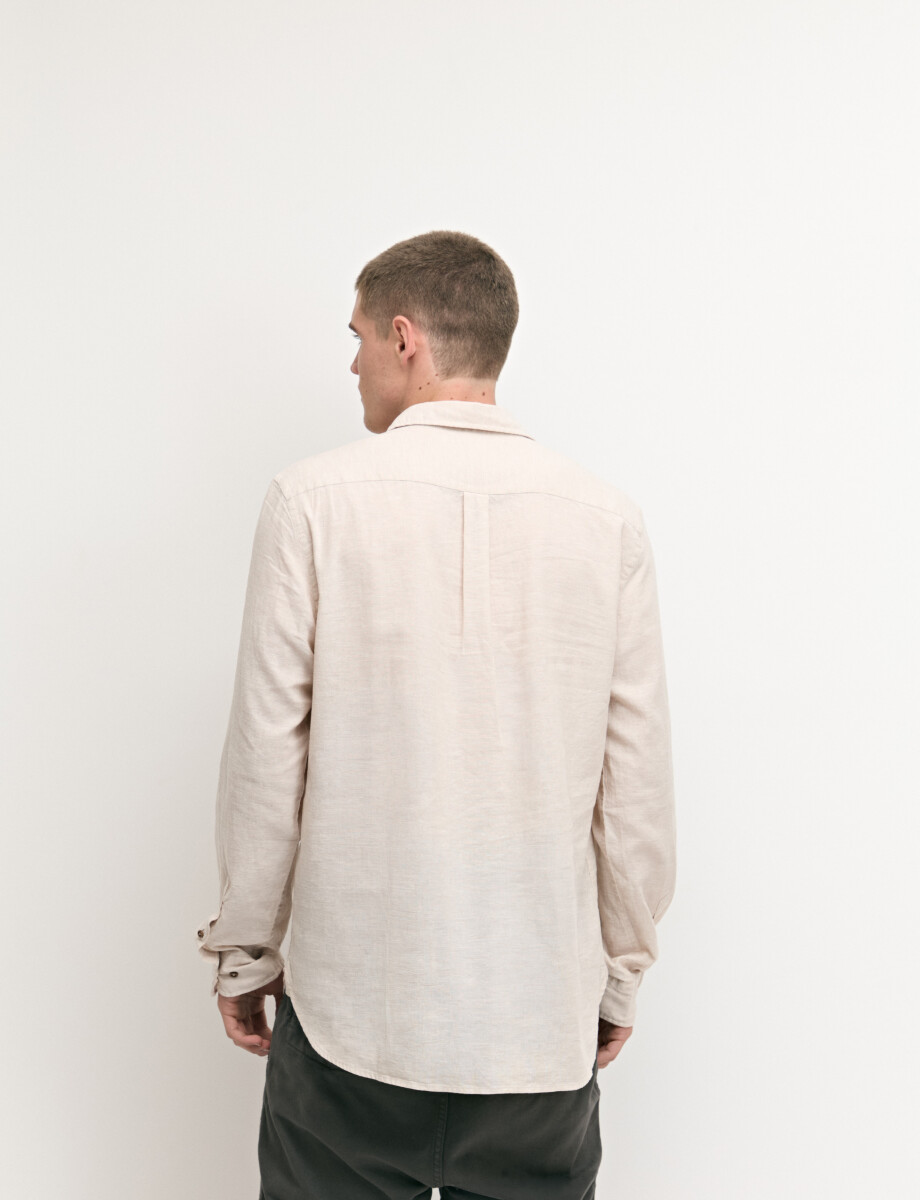 012766 CAMISA LINO WIN Beige