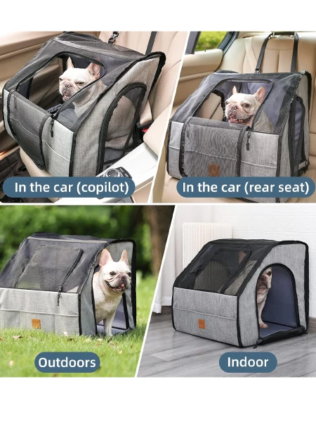 TRANSPORTADOR MASCOTAS CHARLY GRIS