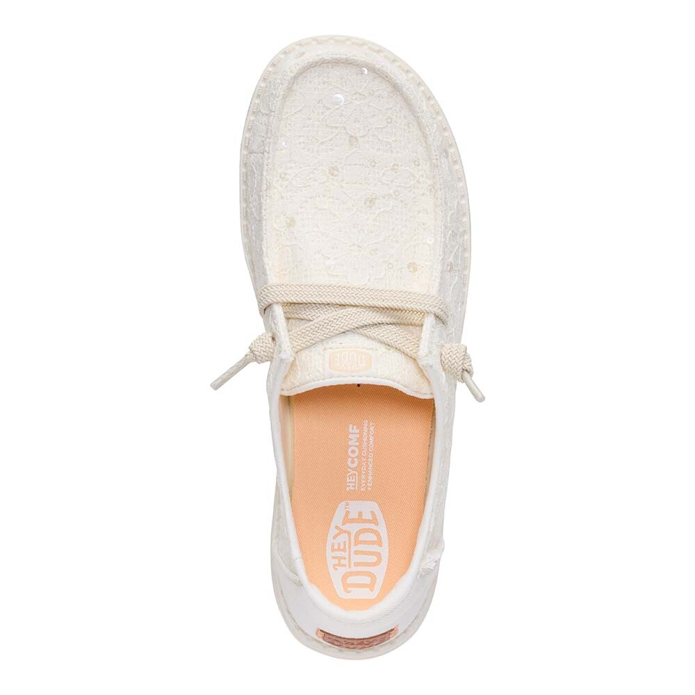 Wendy Sequin Lace Ivory