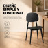 Silla Comedor ComboHome Visby Apilable X4 Negro 1