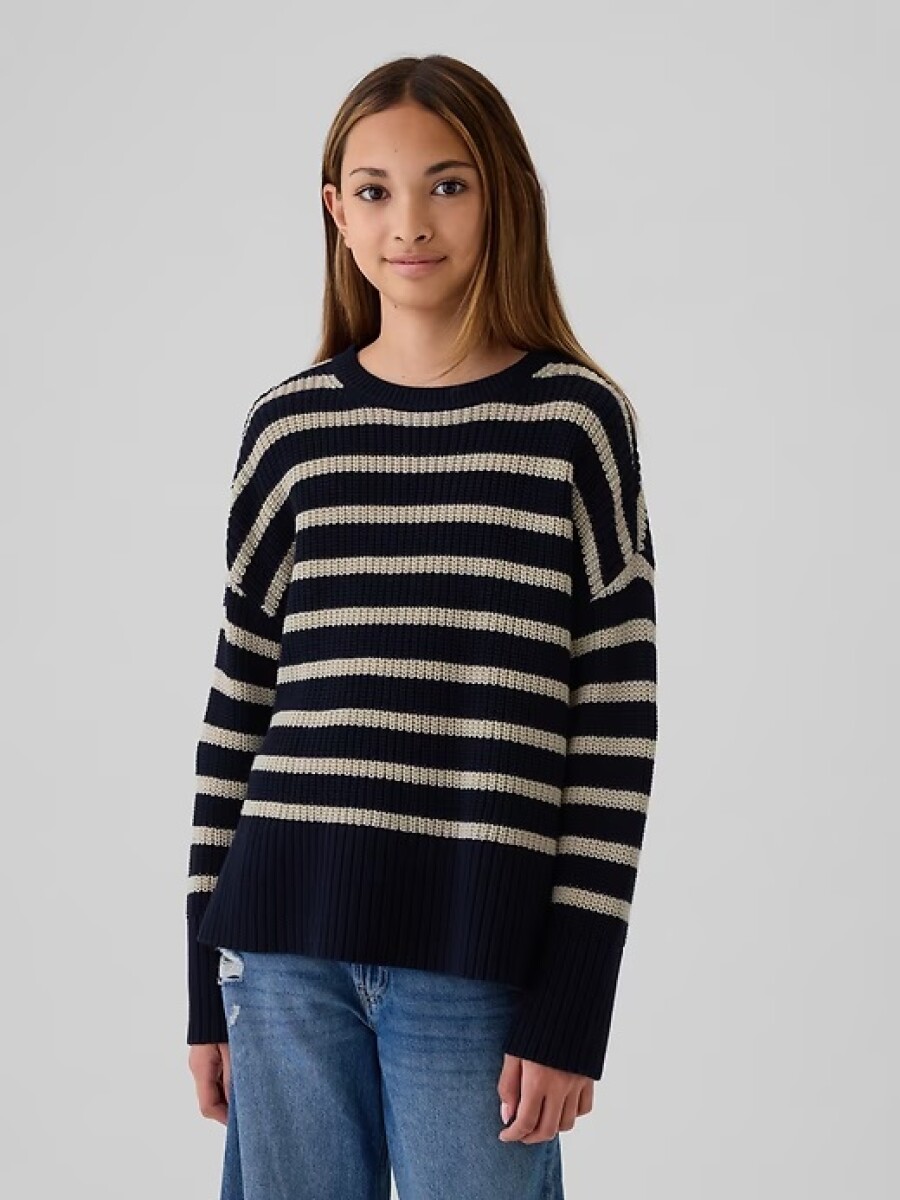 Buzo Niña - Navy Stripe 