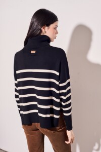 Polera Rayada Negro